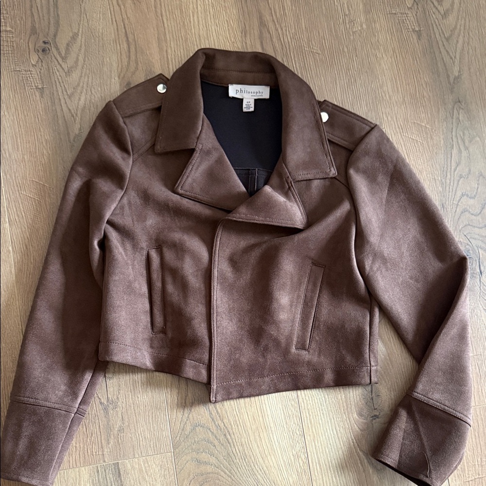 Philosophy Dark Brown suede Jacket